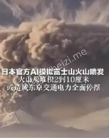 富士山喷发模拟视频