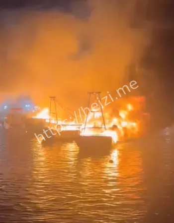 渔船着大火