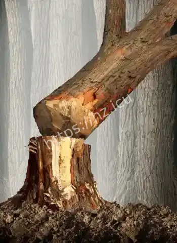 男子雇吊车砍树