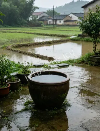 农家水缸凌晨自动蓄满清水