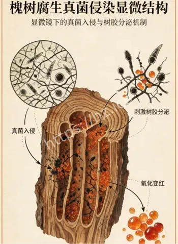 百年槐树月圆渗血色树汁